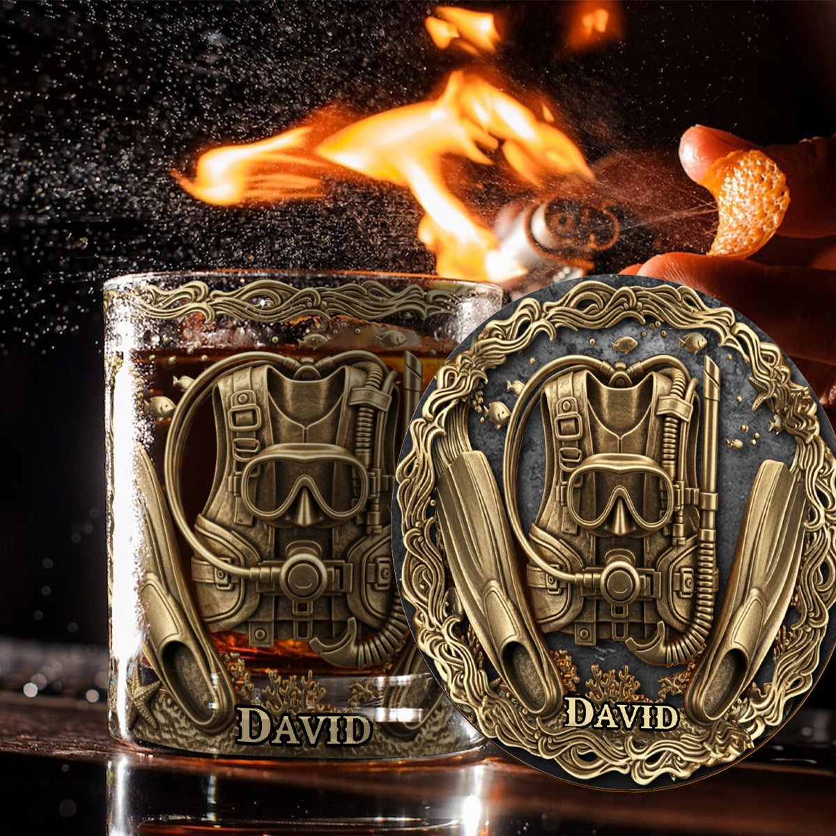Scuba Diving Life - Personalized Scuba Diving Whiskey Glass