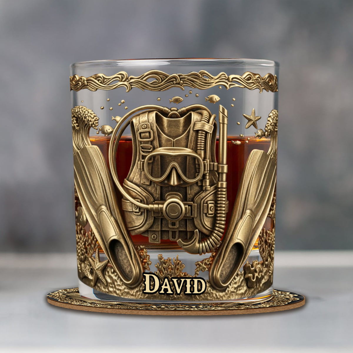 Scuba Diving Life - Personalized Scuba Diving Whiskey Glass