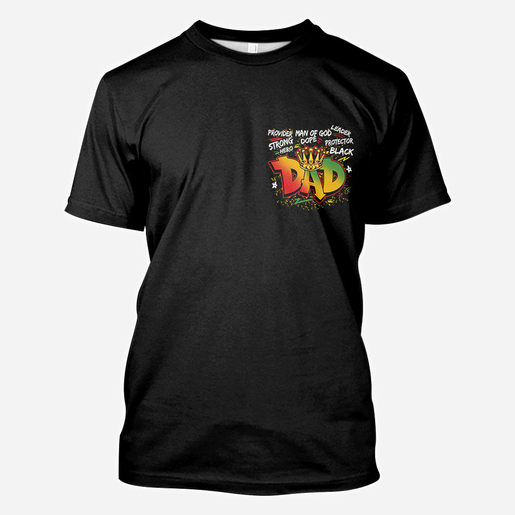 Strong Dope Hero Dad - Personalized African American All Over Shirt