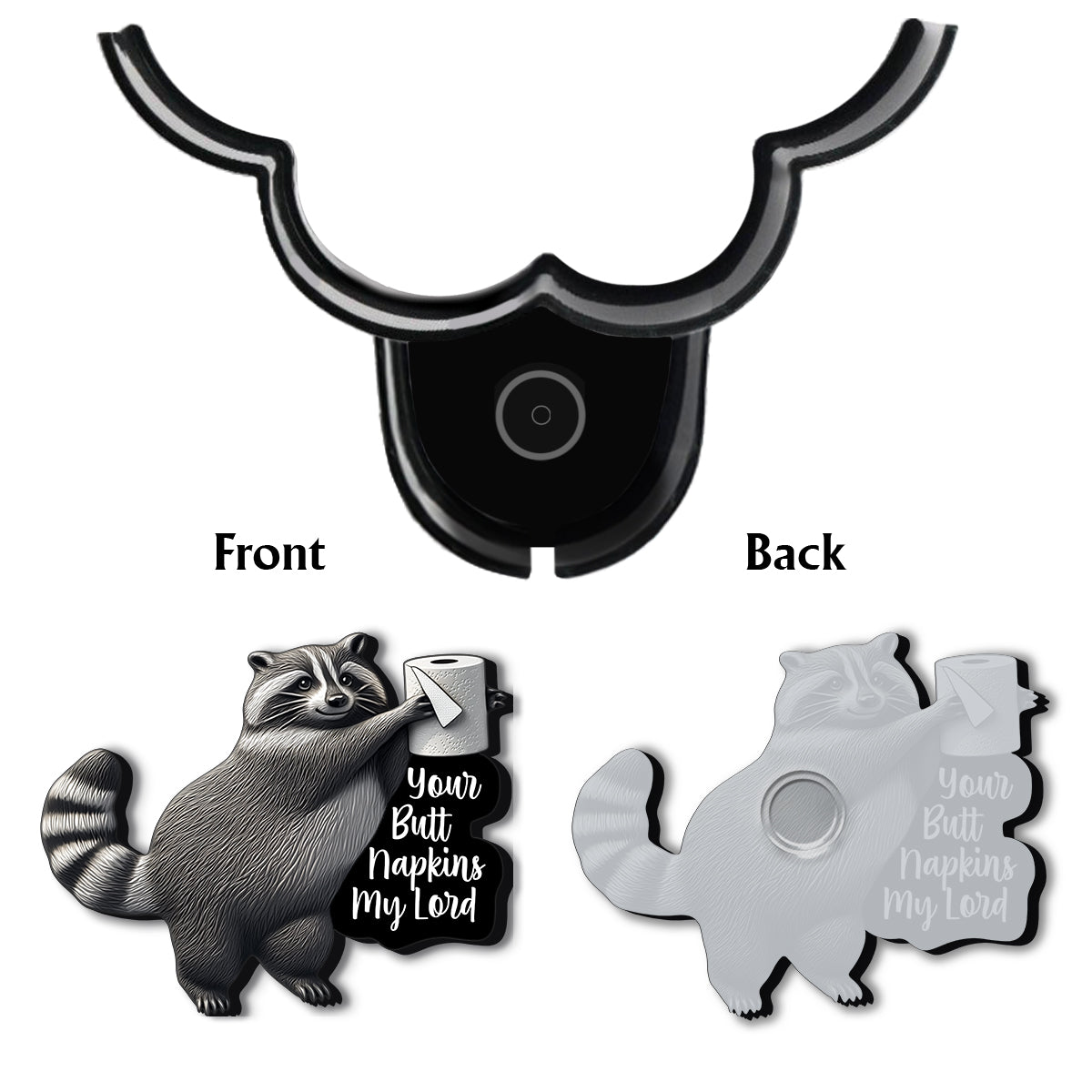 Funny Decoration - Personalized Raccoon Toilet Paper Holder Rack