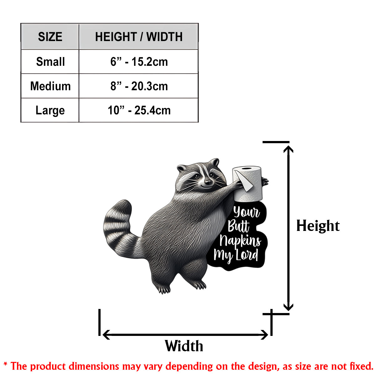 Funny Decoration - Personalized Raccoon Toilet Paper Holder Rack