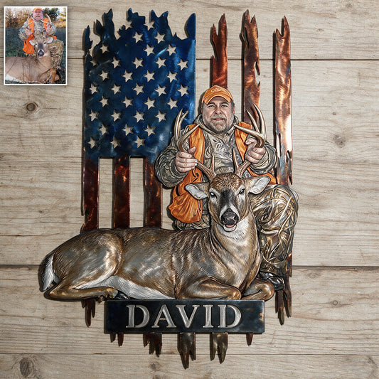 Hunting Season - Personalized Hunting 3D Printed Cut Metal Sign