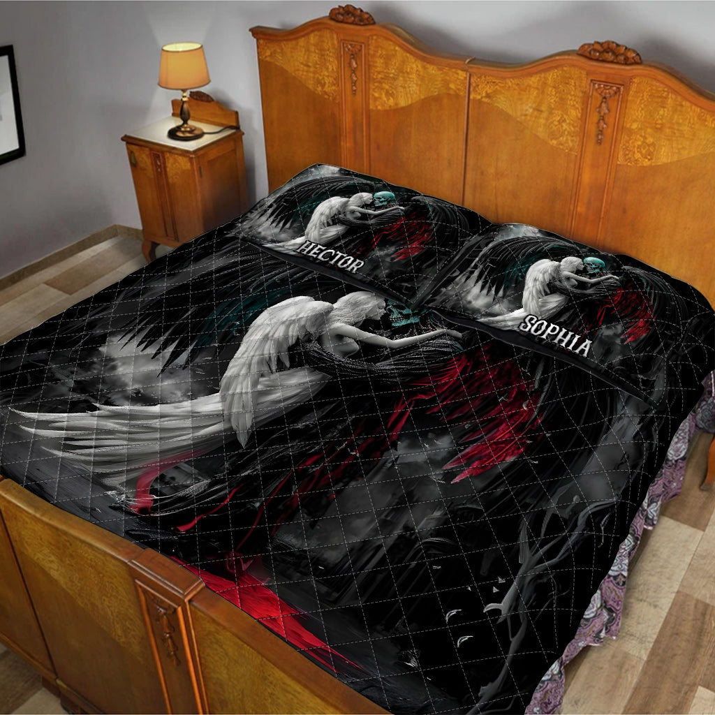 You And Me We Got This - Personalized Skull Quilt Set