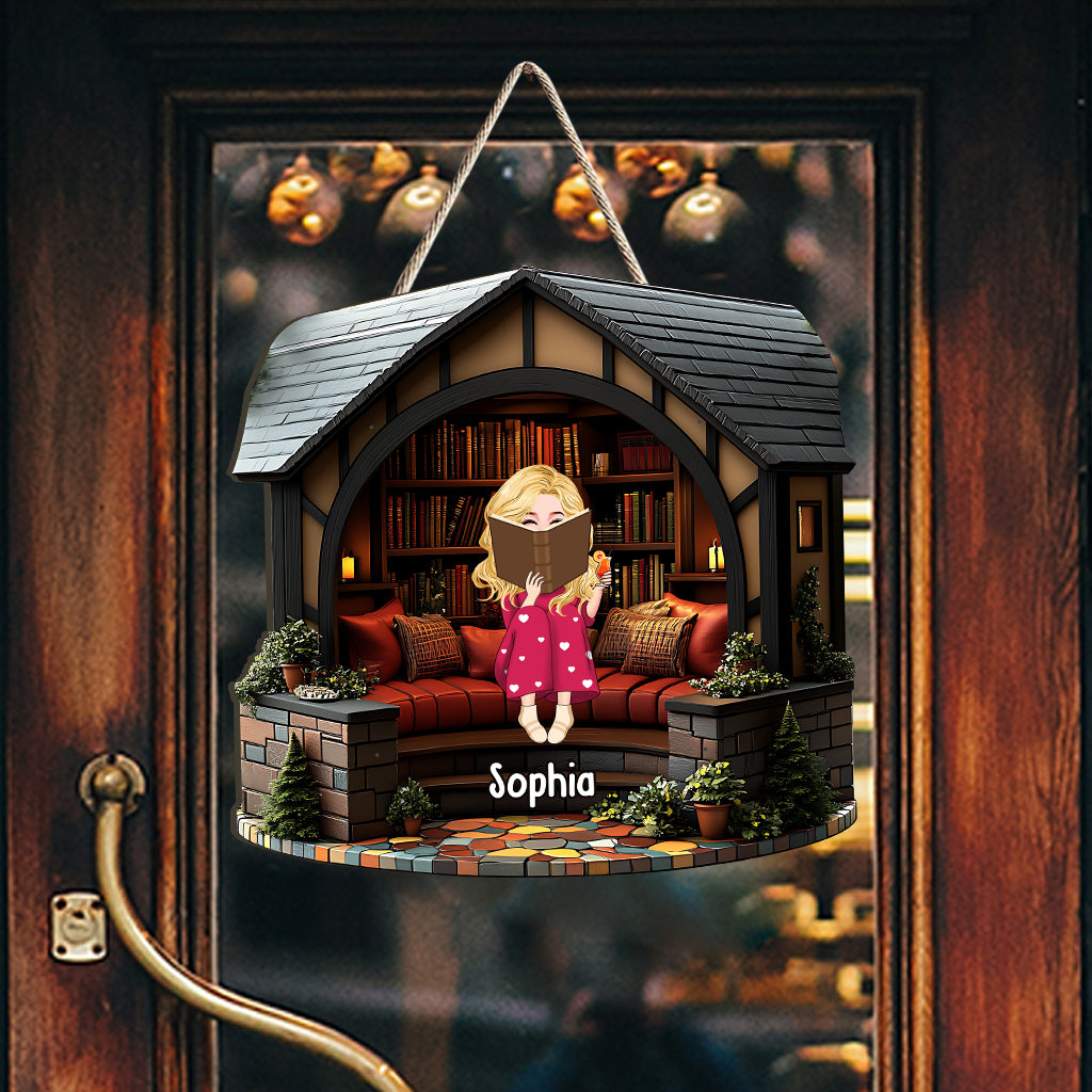 My Library - Personalized Book Custom Shaped Wood Sign