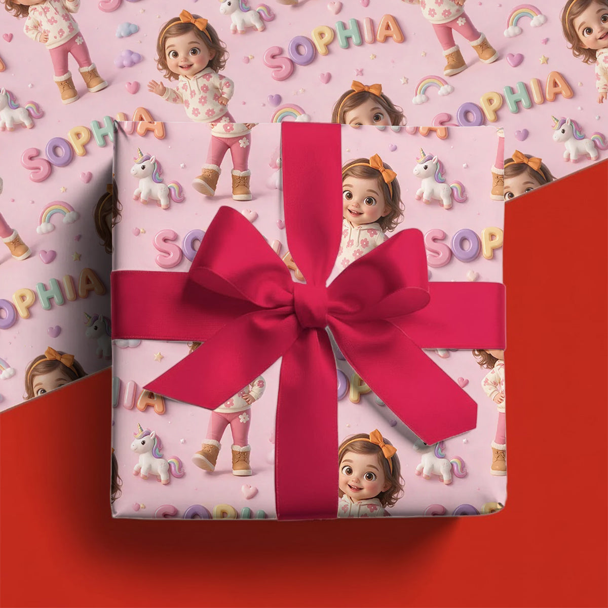 Custom Kid Gift Paper Wrap - Personalized Kid Wrapping Papers