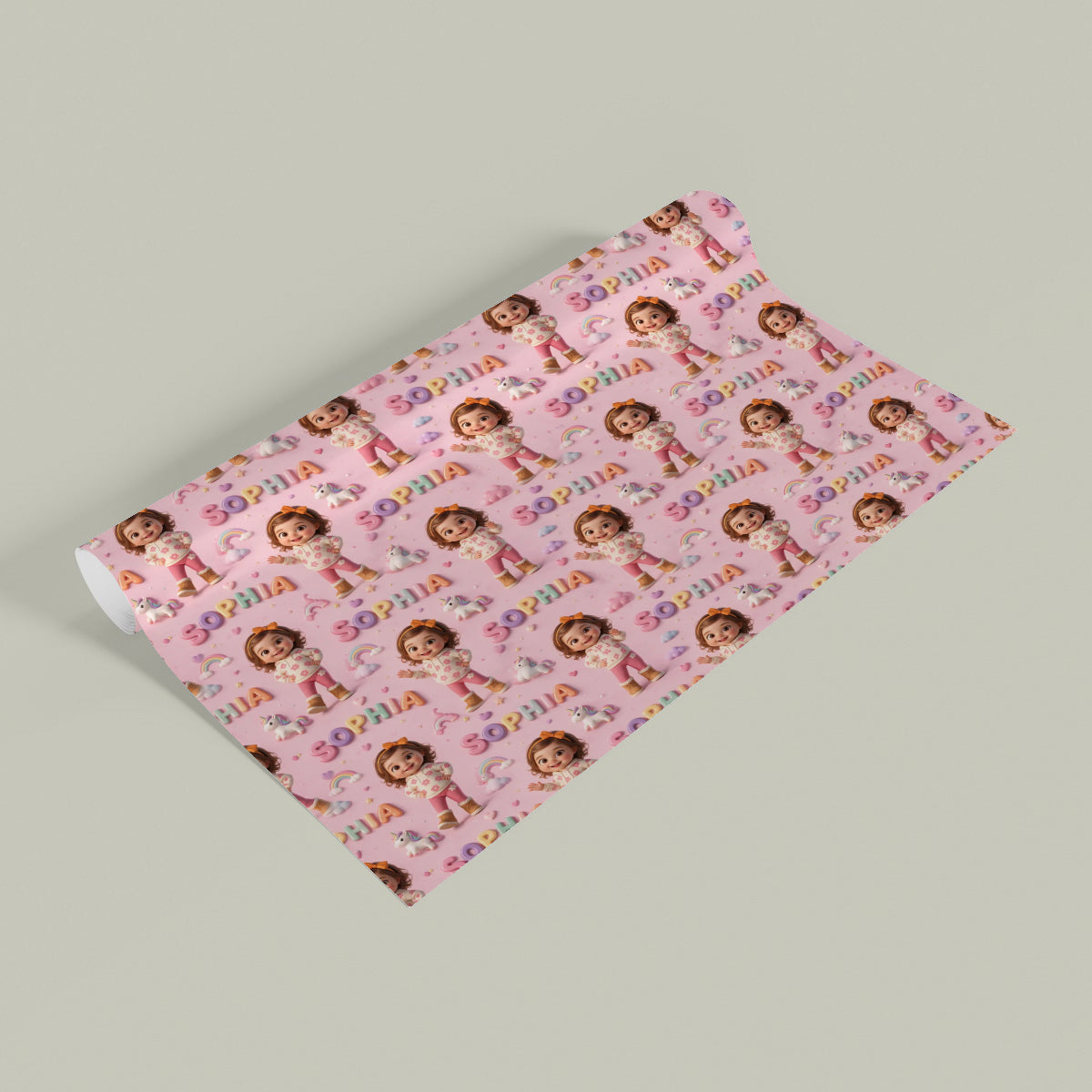 Custom Kid Gift Paper Wrap - Personalized Kid Wrapping Papers