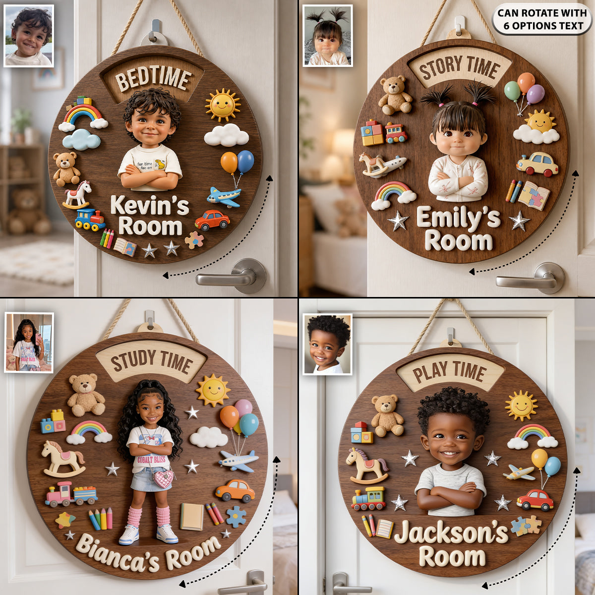 Little Moments - Personalized Kid Spinner Sign Custom Shape