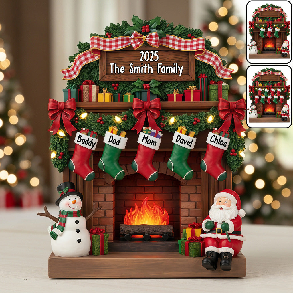 Merry Christmas - Personalized Family Custom Shaped Acrylic Plaque