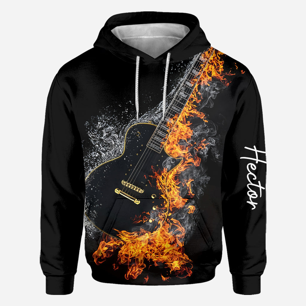 Blazing Guitar - Personalized Guitar All Over Shirt