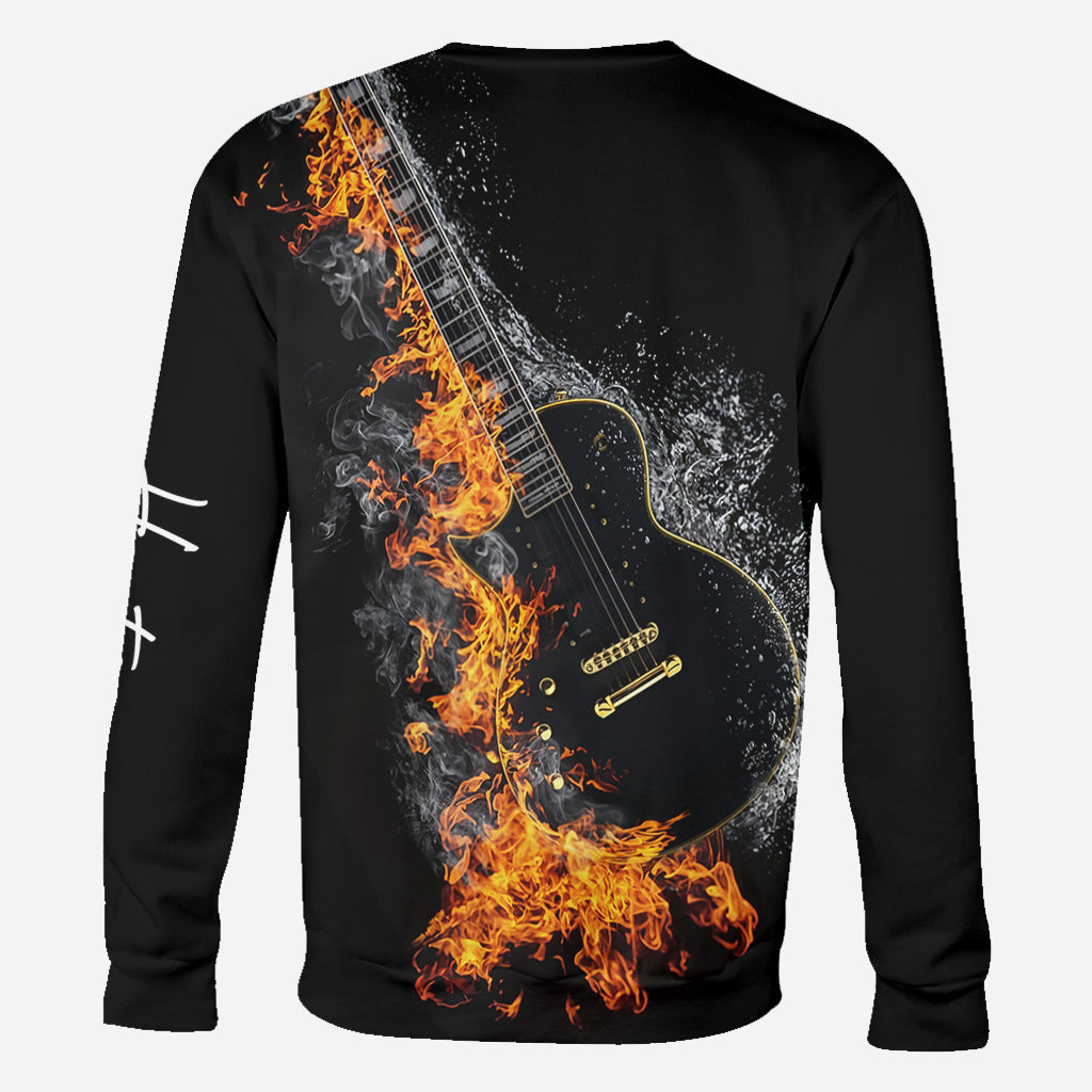 Blazing Guitar - Personalized Guitar All Over Shirt