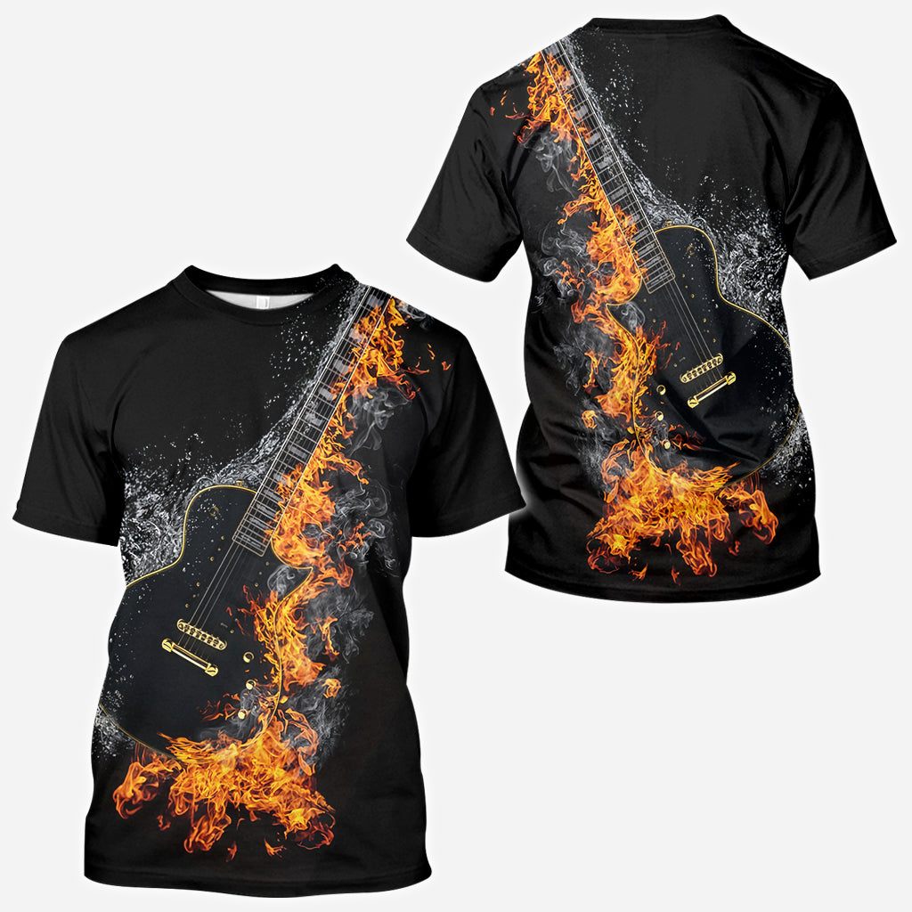 Blazing Guitar - Personalized Guitar All Over Shirt