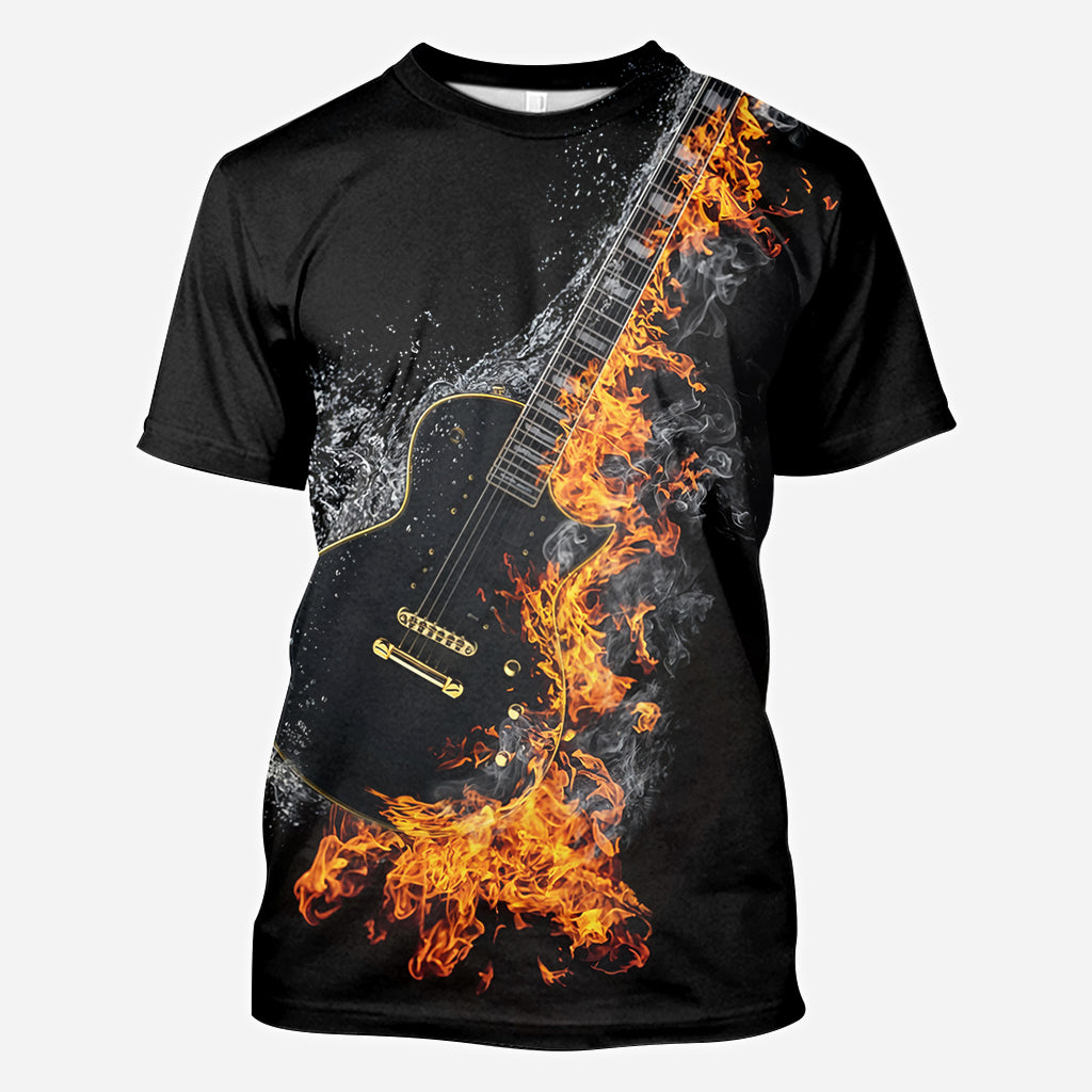 Blazing Guitar - Personalized Guitar All Over Shirt