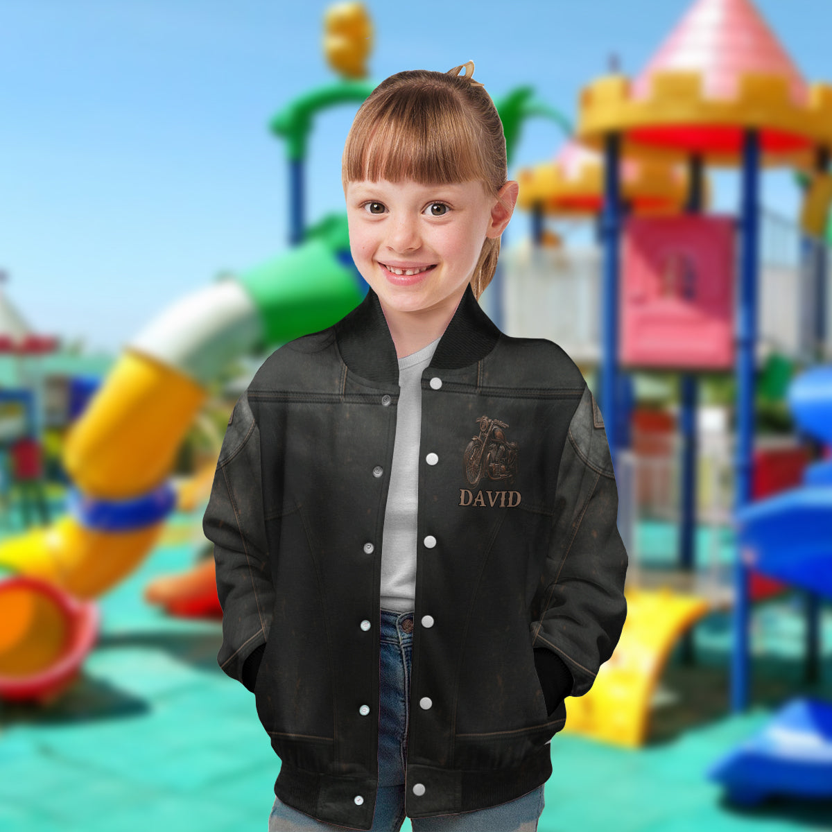 Never Underestimate An Old Man With A Motorcycle - Personalized Biker Varsity Jacket