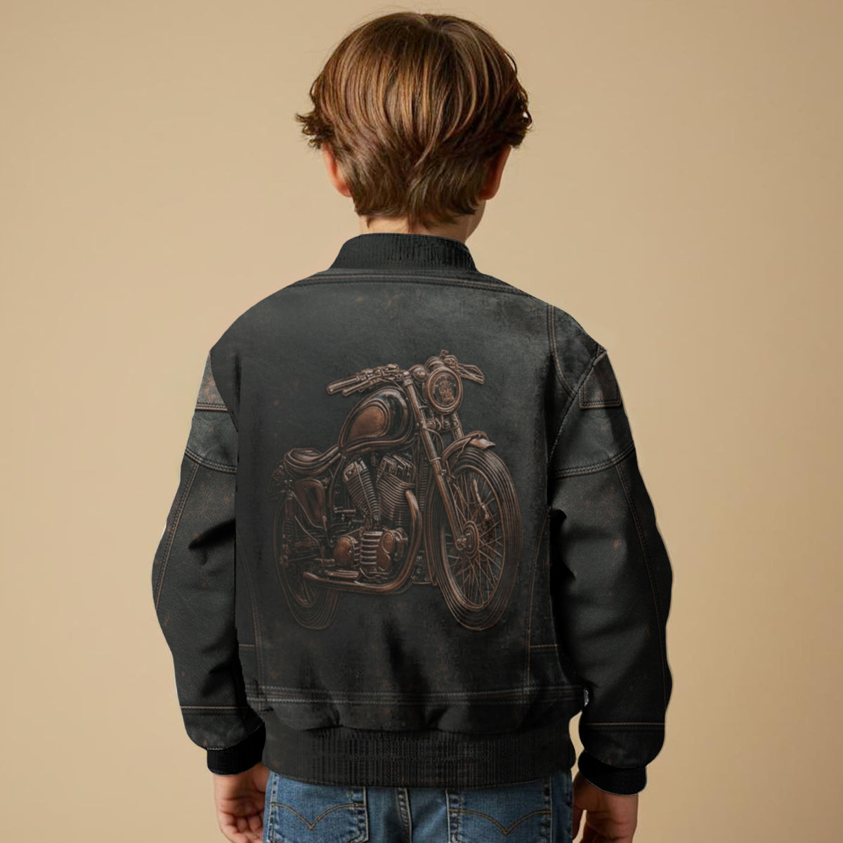 Never Underestimate An Old Man With A Motorcycle - Personalized Biker Varsity Jacket
