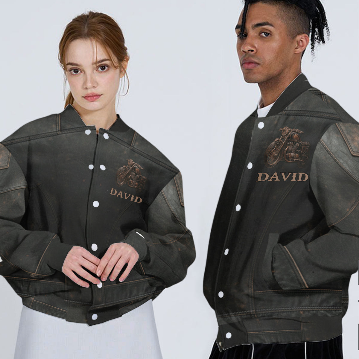 Never Underestimate An Old Man With A Motorcycle - Personalized Biker Varsity Jacket