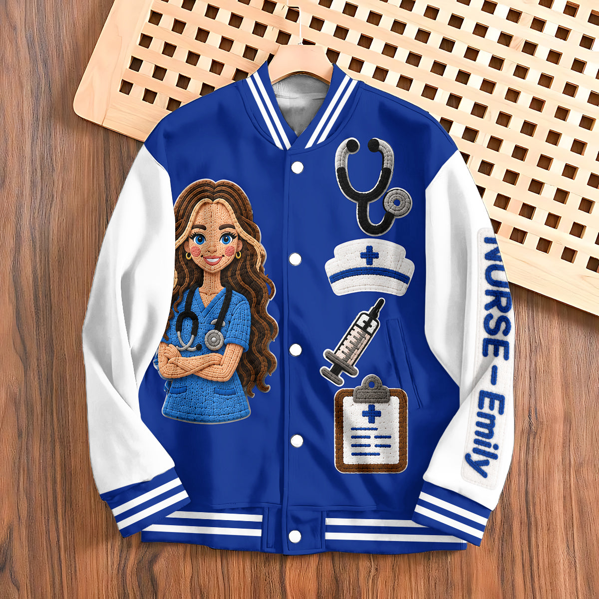 Any Photo Nurse Life - Personalized Nurse Varsity Jacket