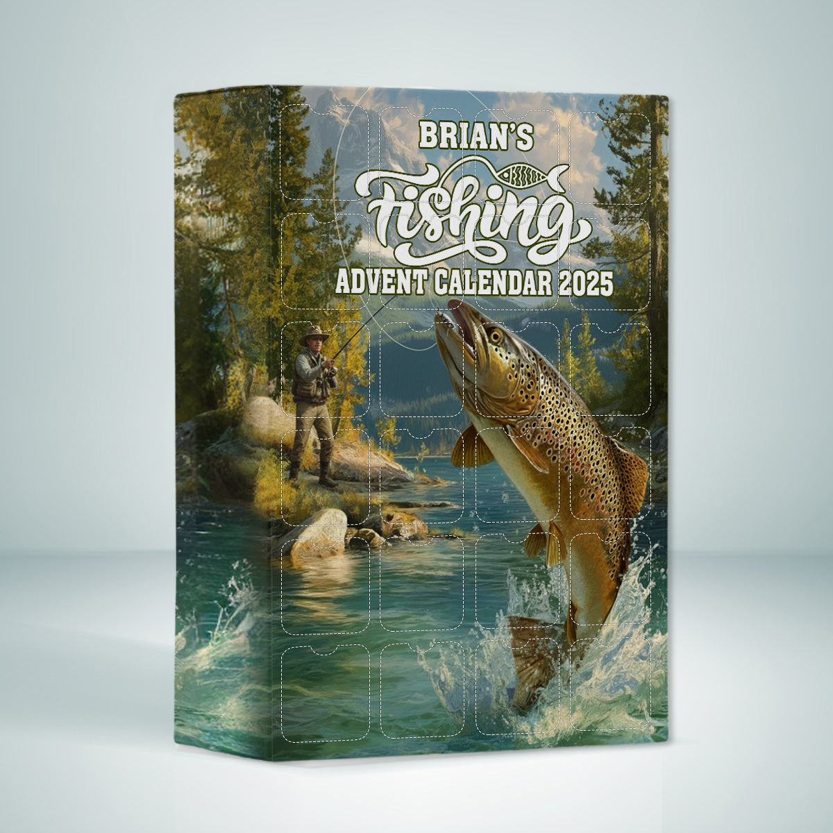 Fishing Advent Calendar 2025 - Personalized Fishing Advent Calendar With Ornaments