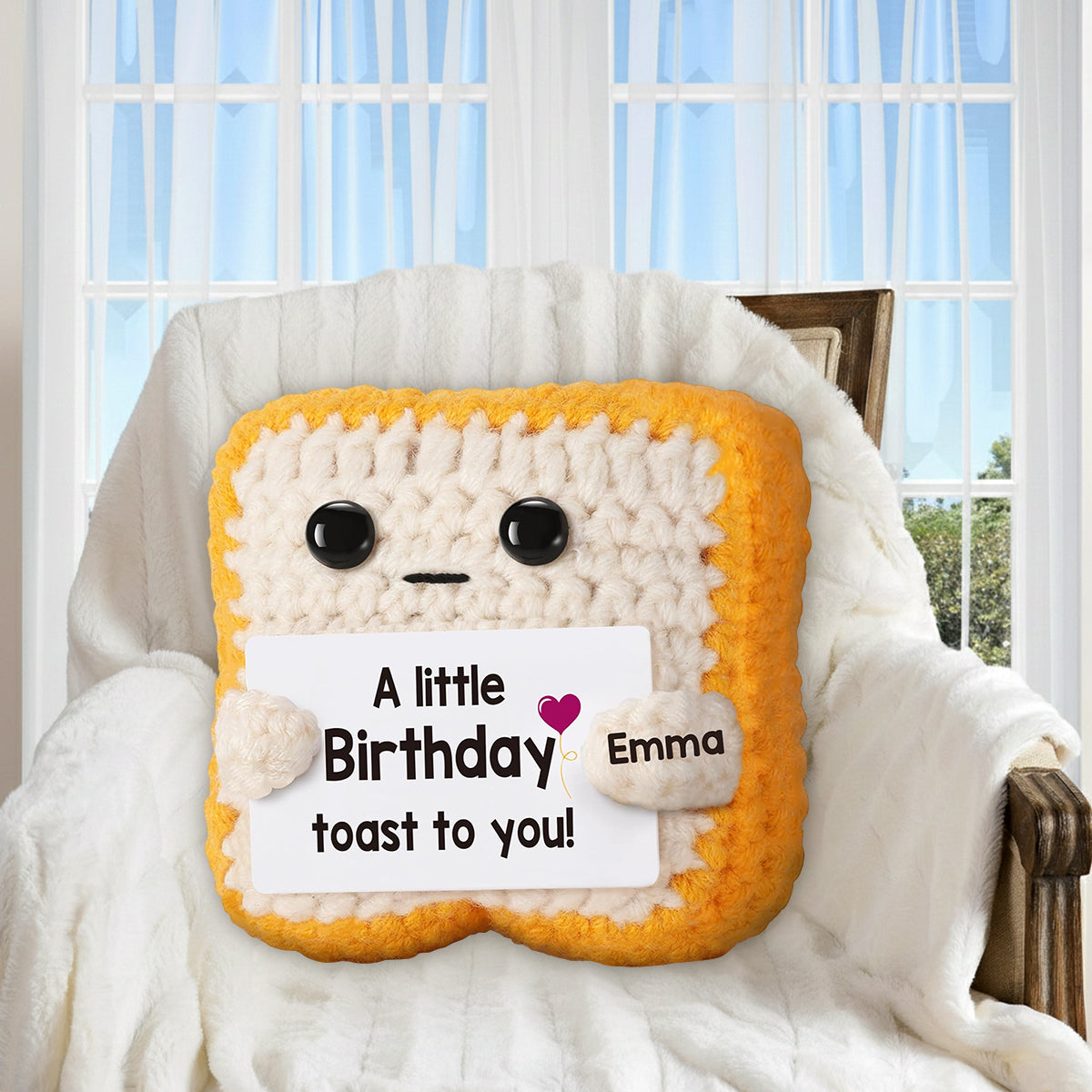 Happy Birthday - Personalized Birthday Premium Faux Fur Pillow