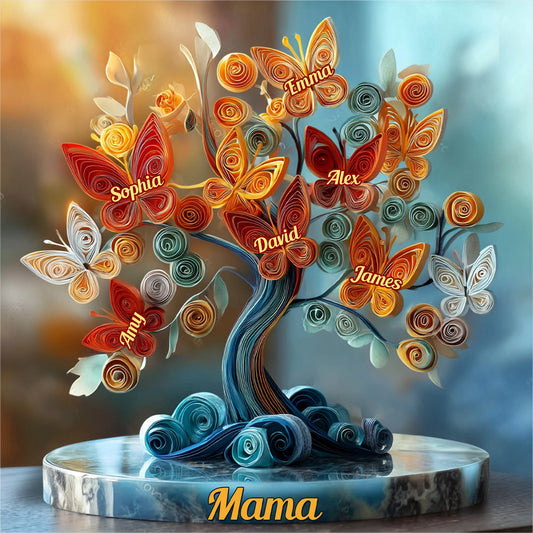 Gift For Mom Grandma - Personalized Mother Custom Shaped Acrylic Plaque