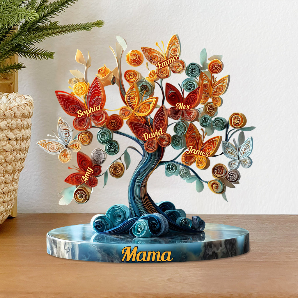 Gift For Mom Grandma - Personalized Mother Custom Shaped Acrylic Plaque