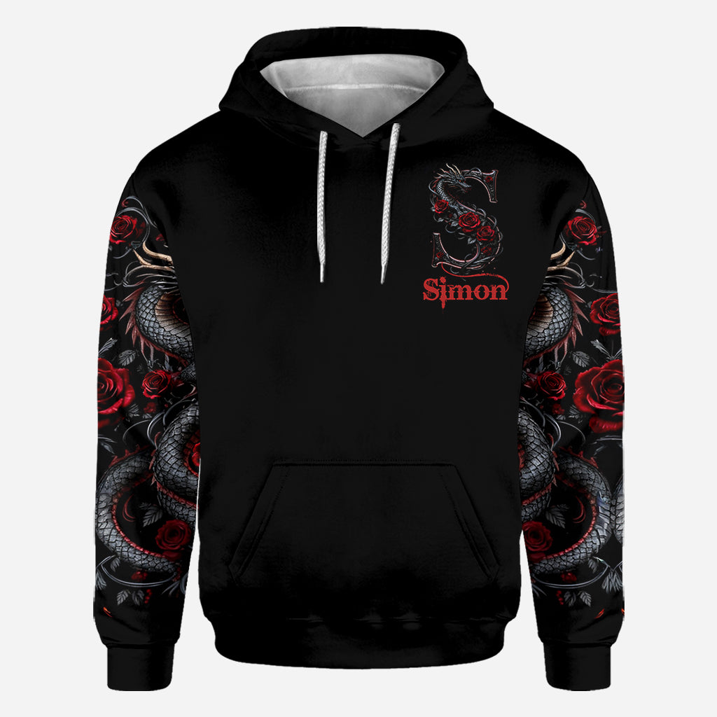 Dragon And Roses - Personalized Dragon All Over Shirt