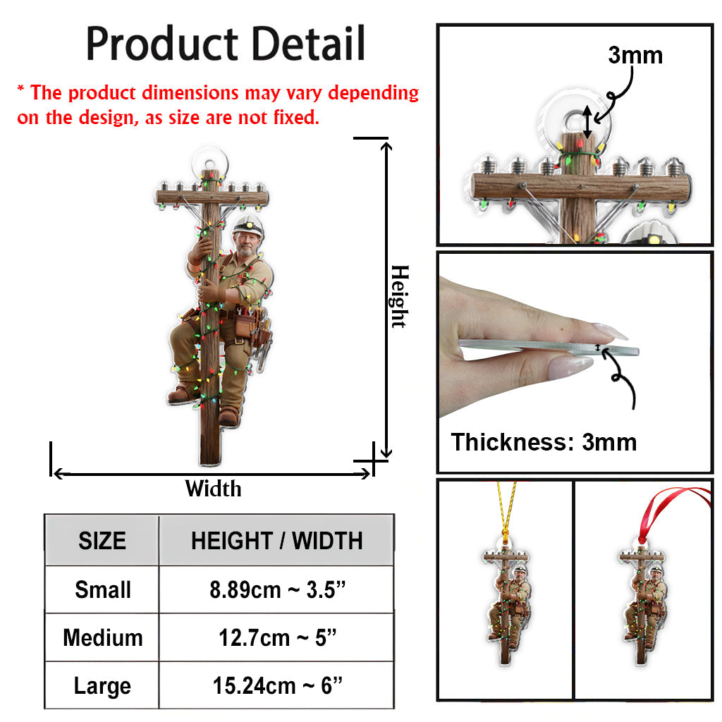 Keeping the Lights On - Personalized Lineman Ornament