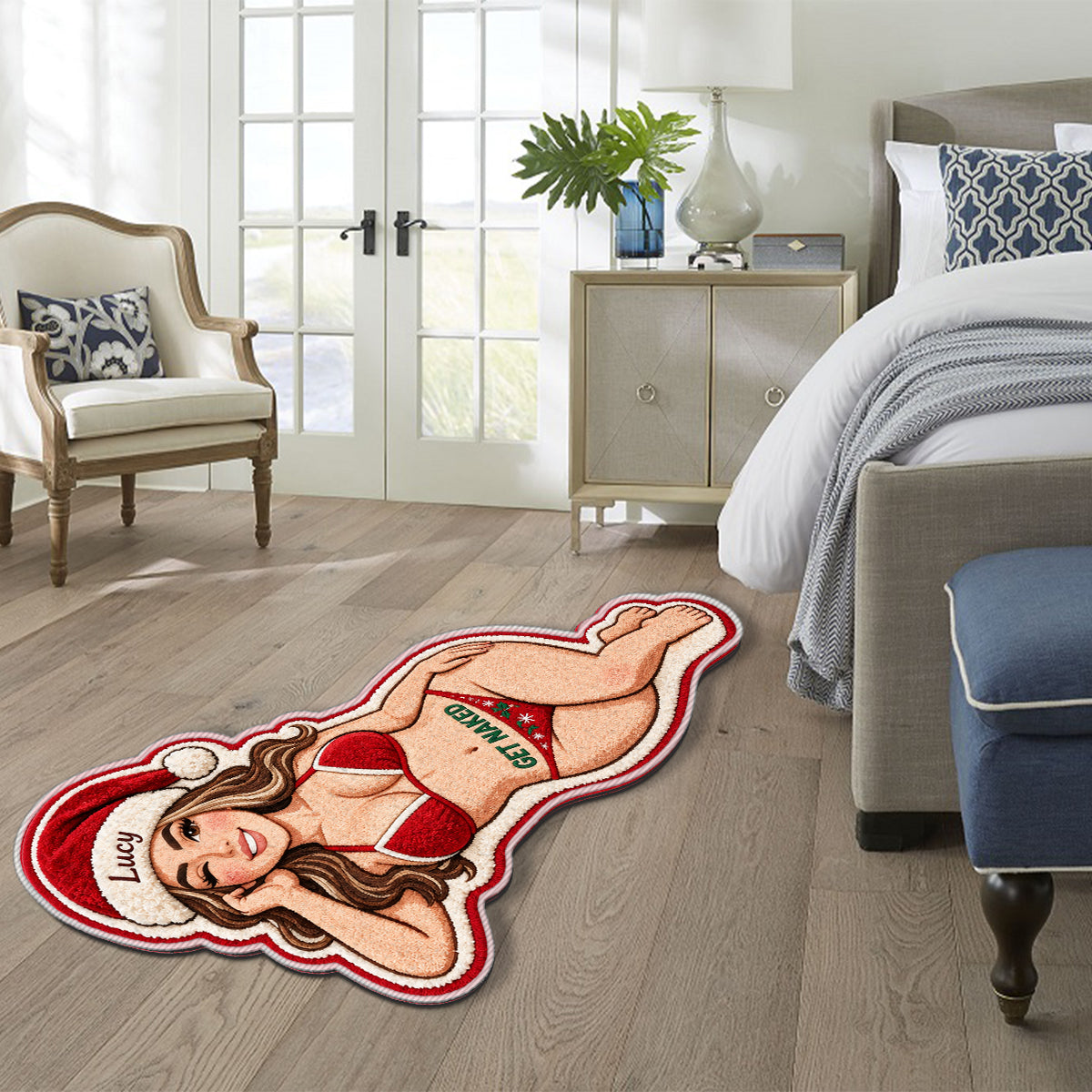 Get Naked - Personalized Spicy Couple Non-Slip Tufted Rug