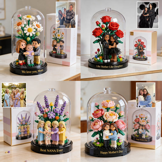 Flowers Bouquet For Mother, Grandmother - Personalized Mother Custom Shaped Acrylic Plaque