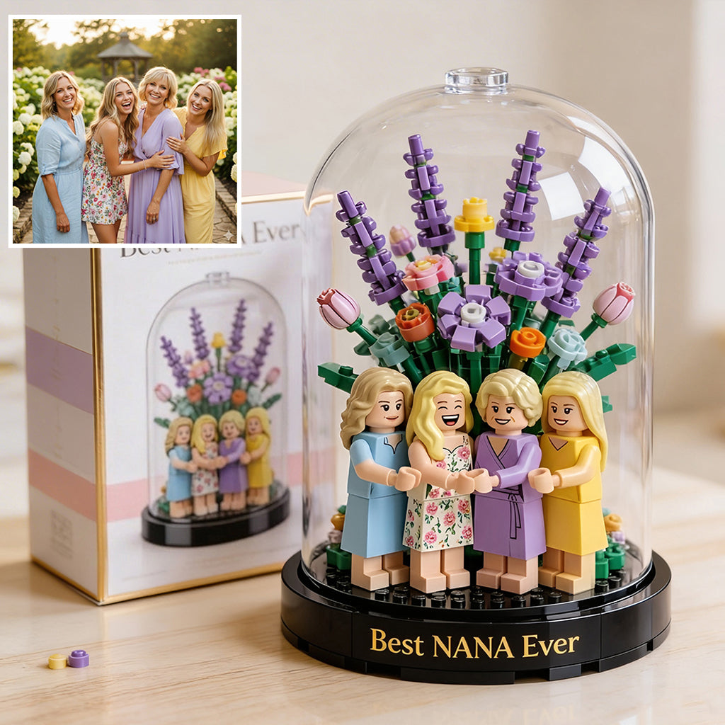 Flowers Bouquet For Mother, Grandmother - Personalized Mother Custom Shaped Acrylic Plaque