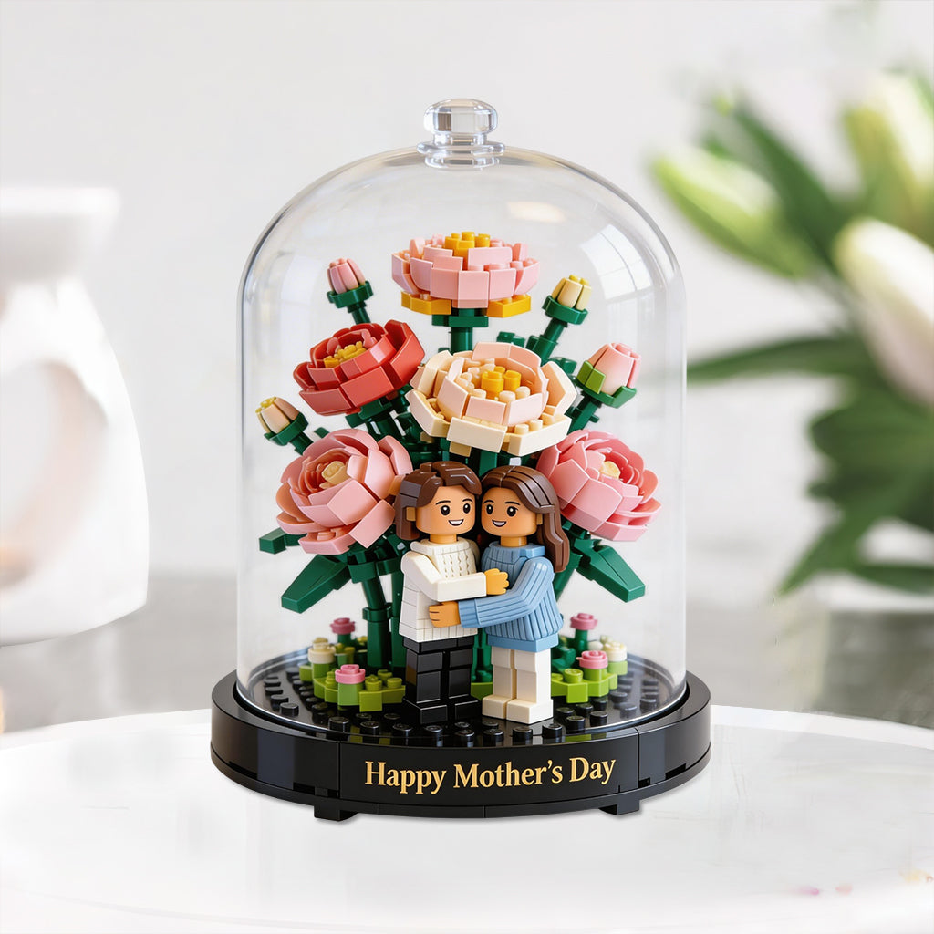 Flowers Bouquet For Mother, Grandmother - Personalized Mother Custom Shaped Acrylic Plaque