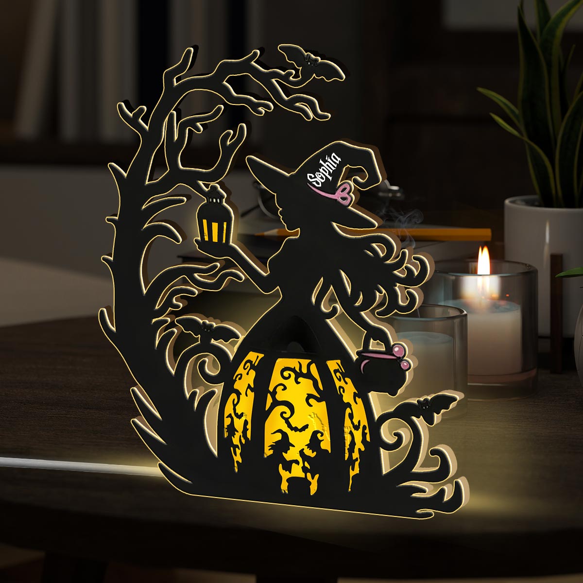 Magical Witch - Personalized Witch Acrylic LED Night Light