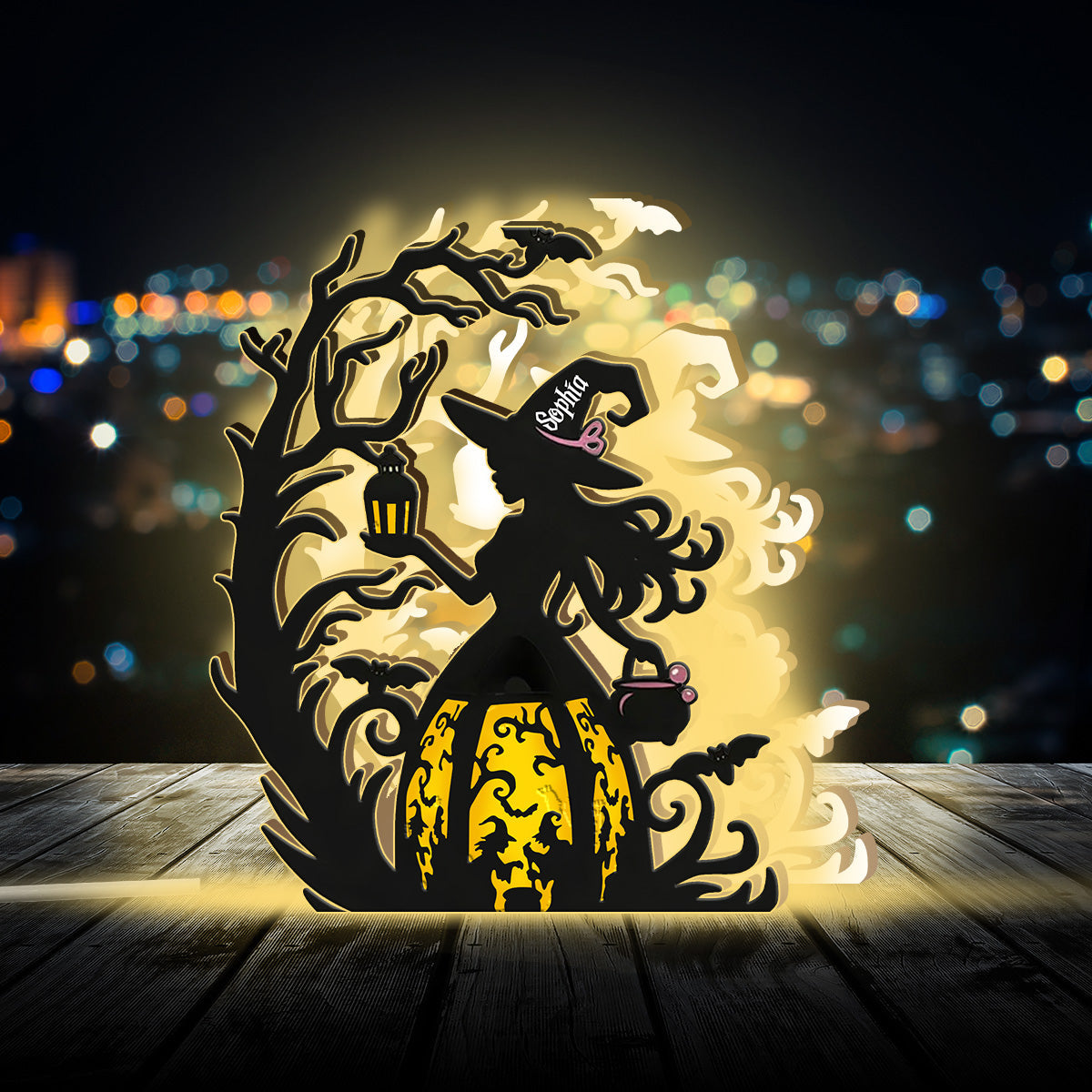 Magical Witch - Personalized Witch Acrylic LED Night Light