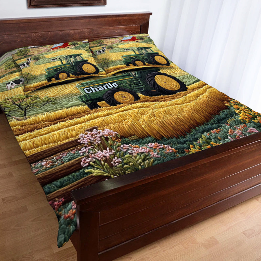 Farm Life - Personalized Farmer Quilt Set