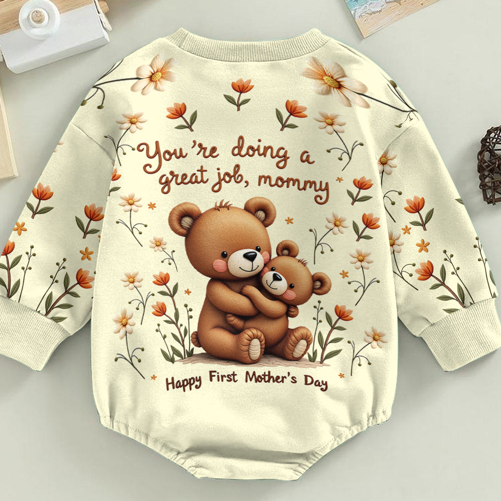 Happy First Mother's Day - Personalized Newborn Long Sleeve Onesie