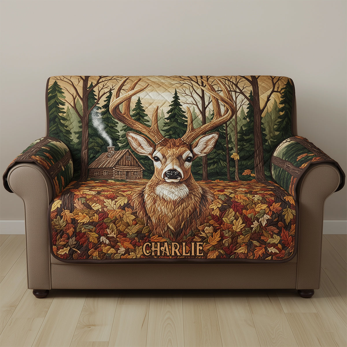 Strong Deer - Personalized Hunting Sofa/Couch Cover
