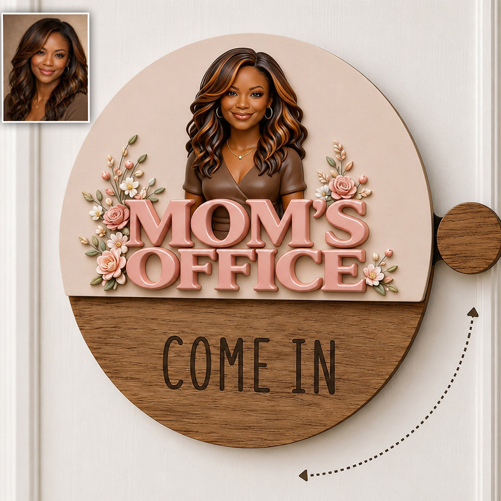 Office Status - Personalized Mother Spinner Sign Custom Shape