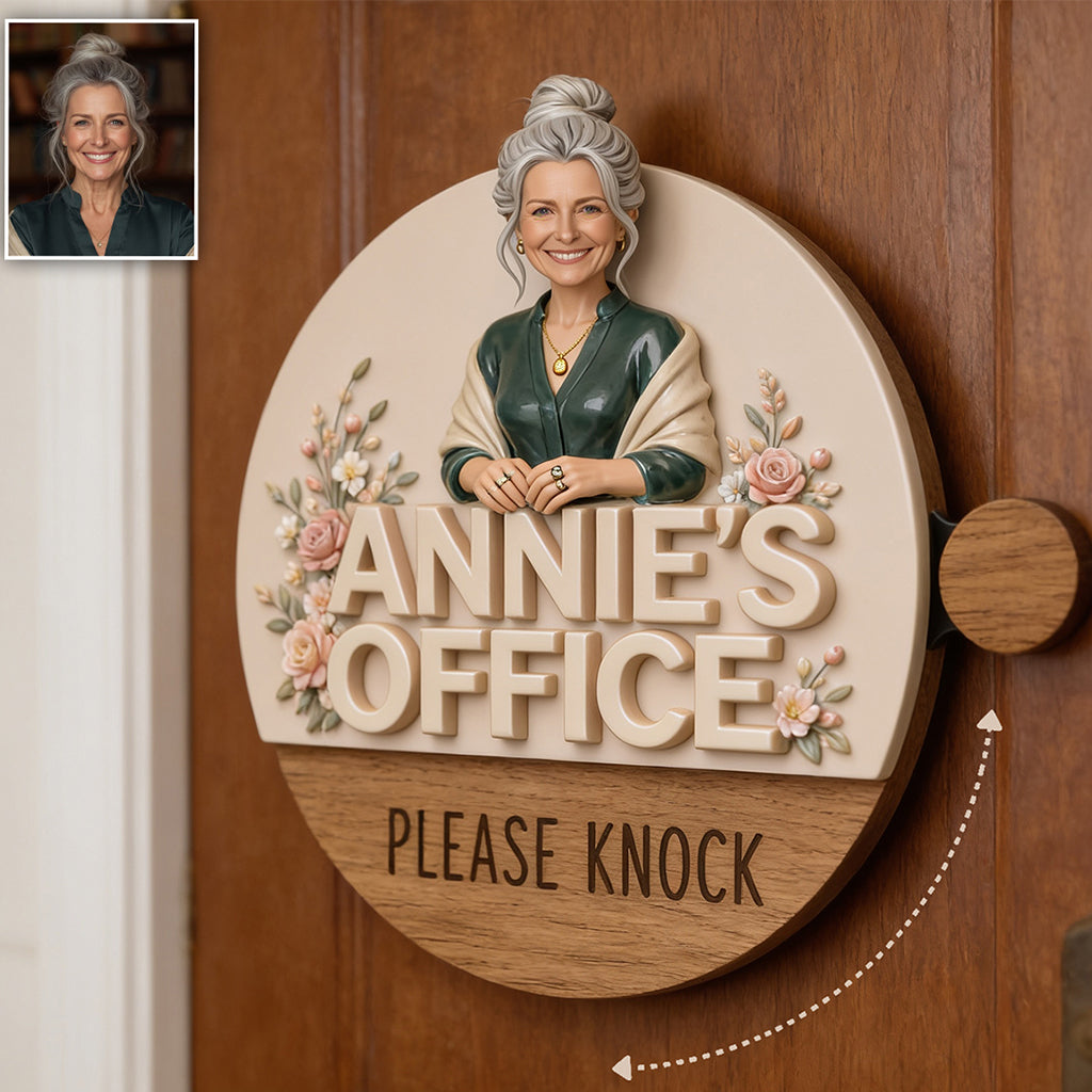Office Status - Personalized Mother Spinner Sign Custom Shape