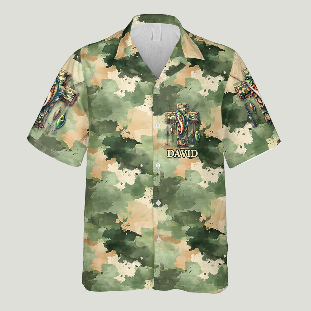 I Like Fishing And Believe In God - Personalized Fishing Hawaiian Shirt