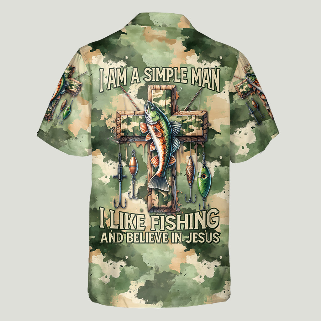 I Like Fishing And Believe In God - Personalized Fishing Hawaiian Shirt
