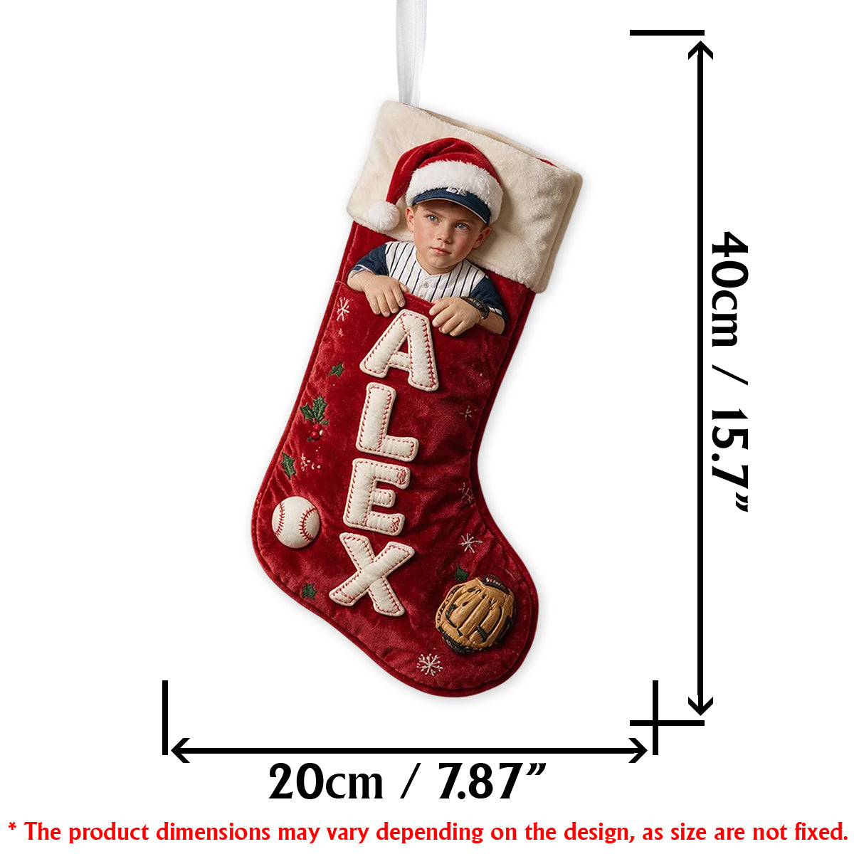 Custom Any Sport, Football, Baseball, Basketball, Volleyball... - Personalized Football Shaped Christmas Stocking