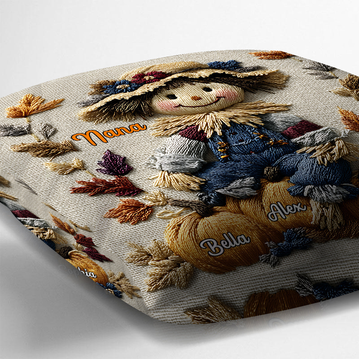 Nana's Little Pumpkins - Personalized Grandma Throw Pillow