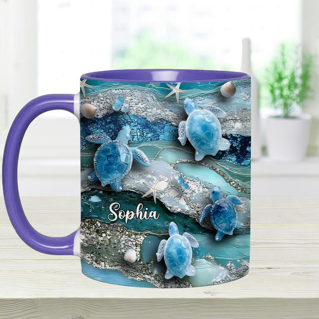 Love Turtles - Personalized Turtle Accent Mug
