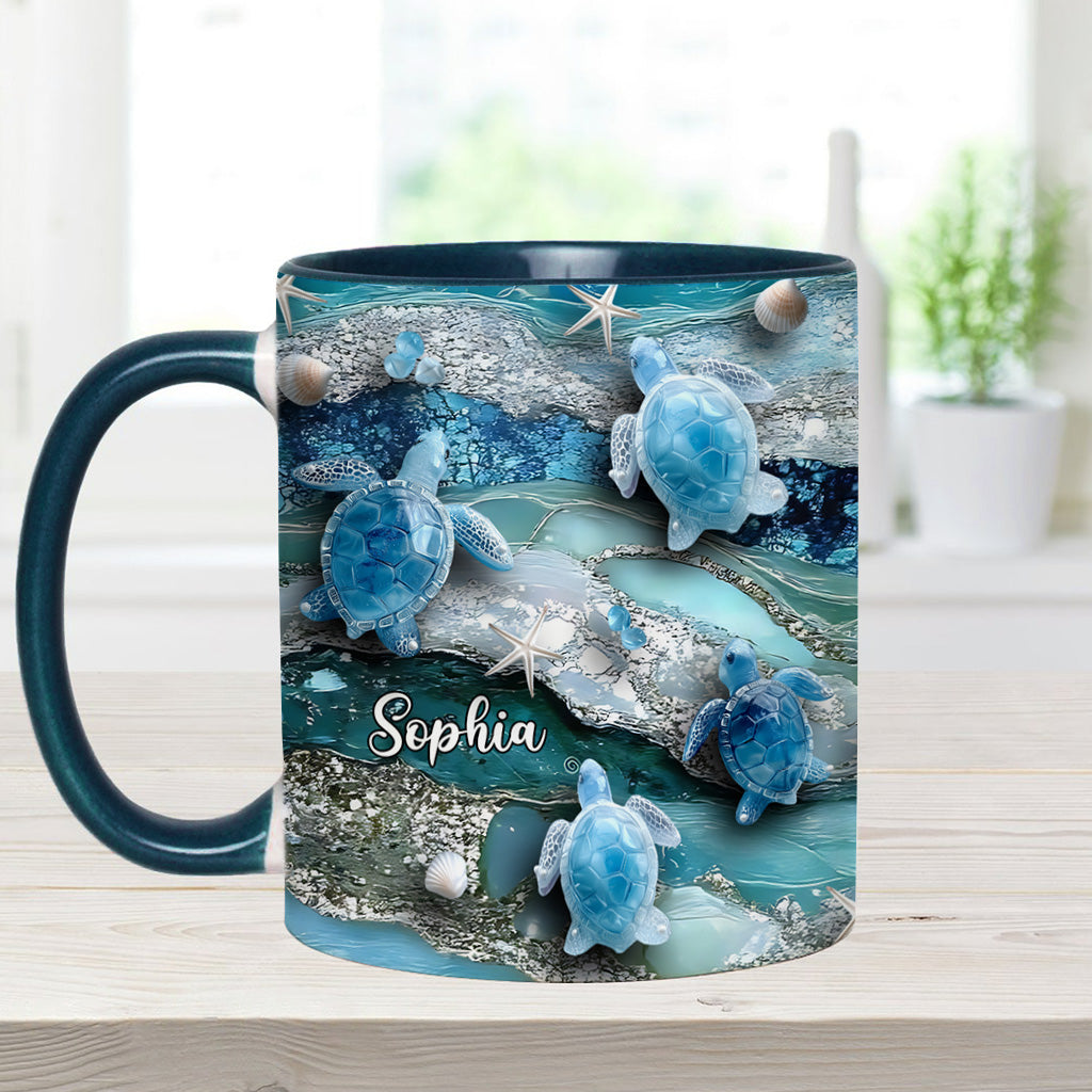 Love Turtles - Personalized Turtle Accent Mug