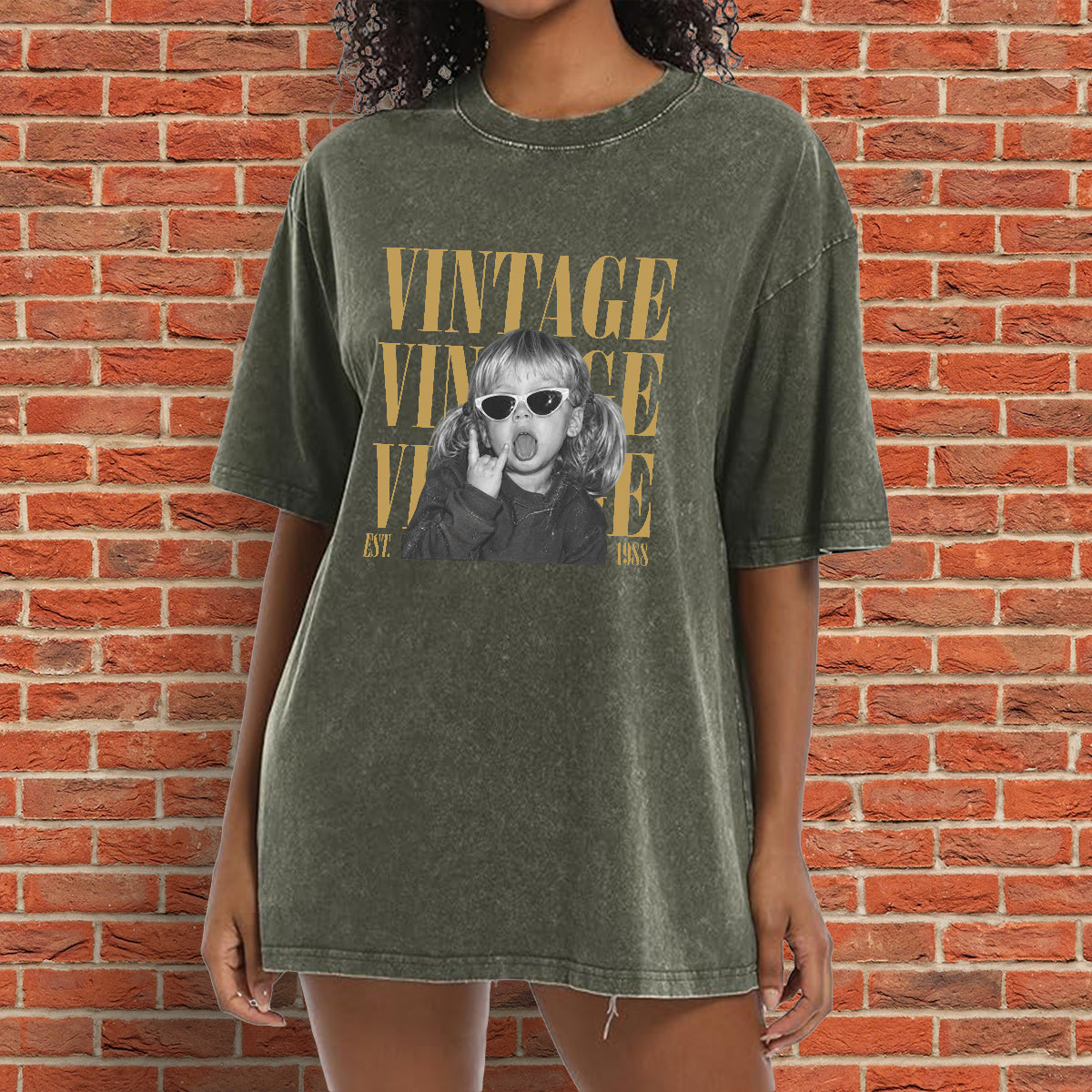 Birthday Gift - Personalized Birthday Washed T-Shirt