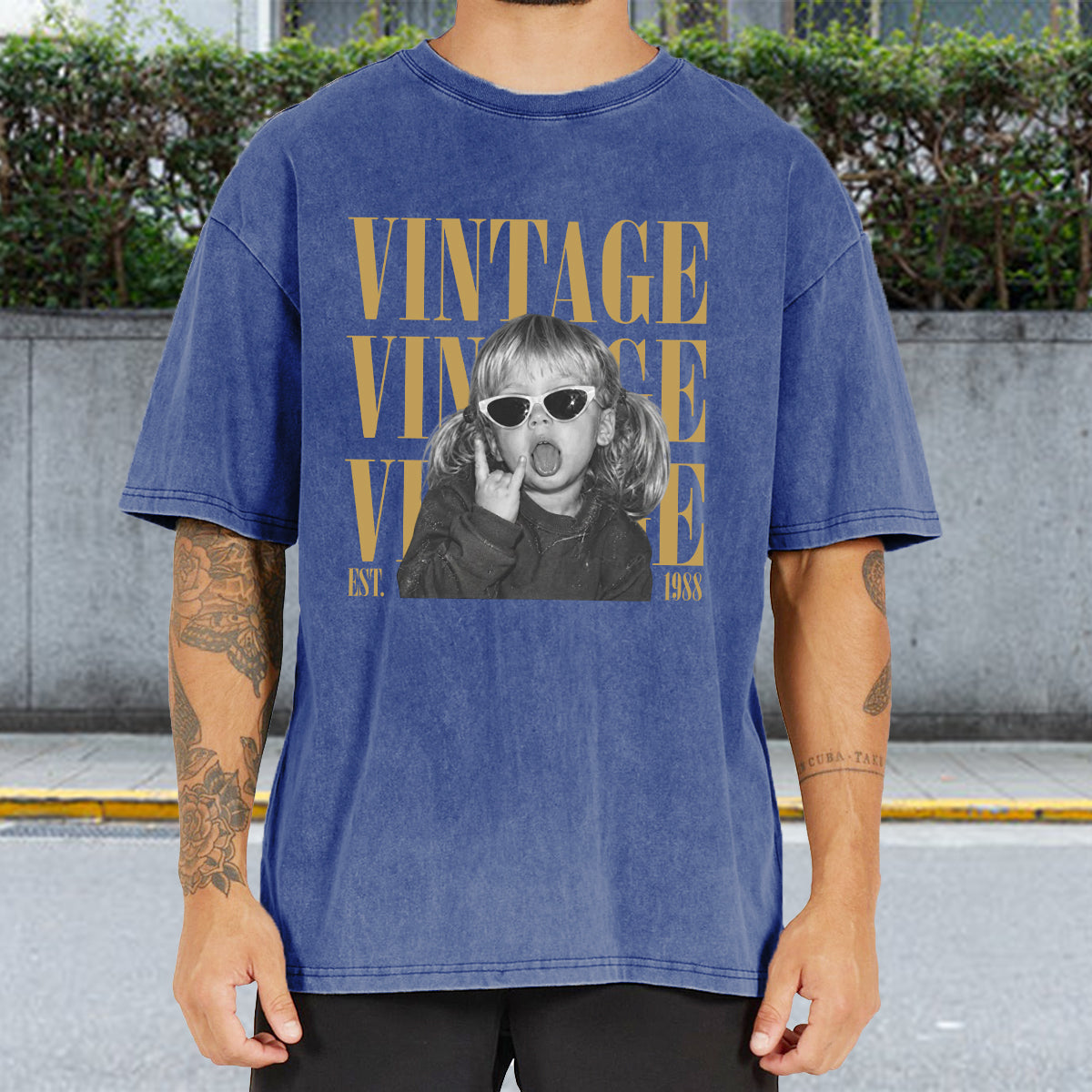 Birthday Gift - Personalized Birthday Washed T-Shirt