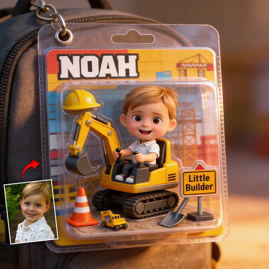 Little Builder - Personalized Kid Keychain