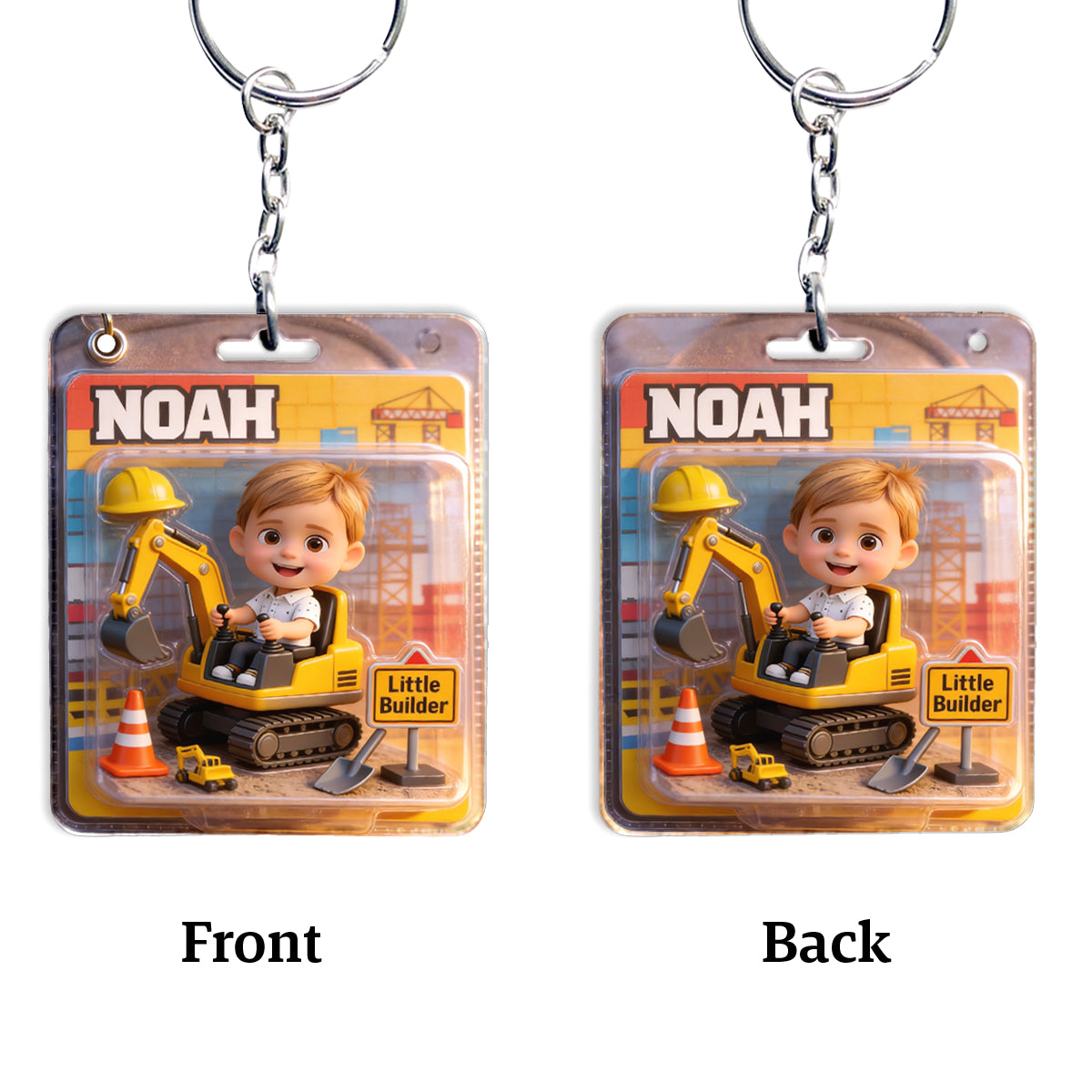 Little Builder - Personalized Kid Keychain