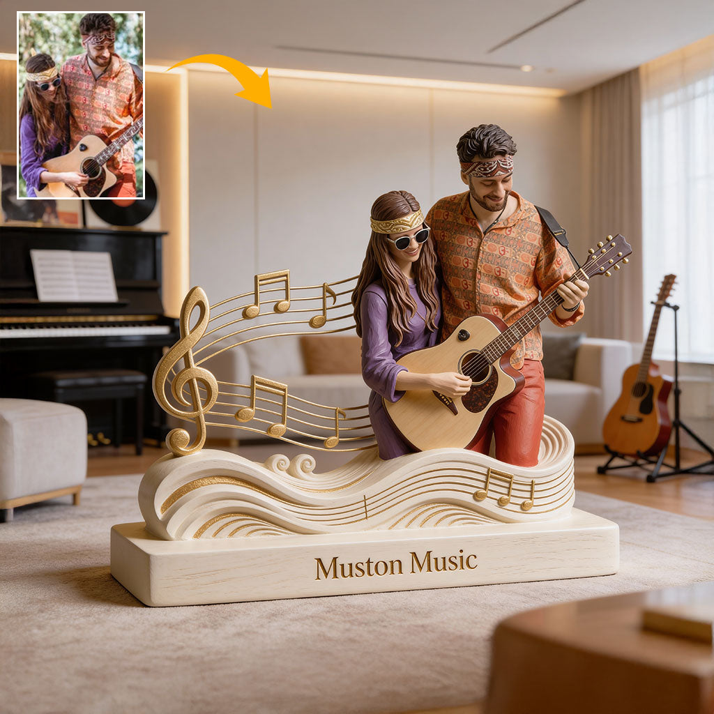 Guitarist Gift, Music Lover - Personalized Guitar Custom Shaped Acrylic Plaque