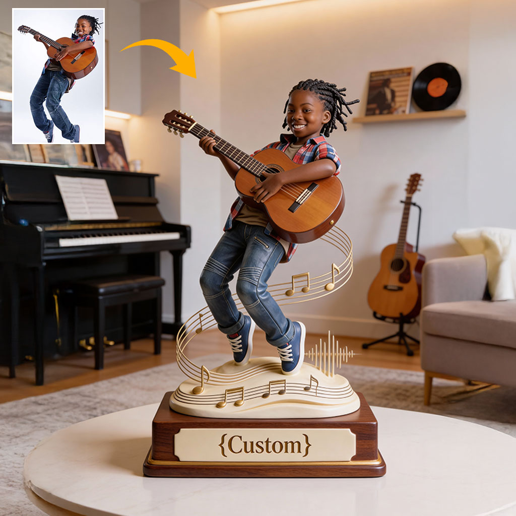 Guitarist Gift, Music Lover - Personalized Guitar Custom Shaped Acrylic Plaque