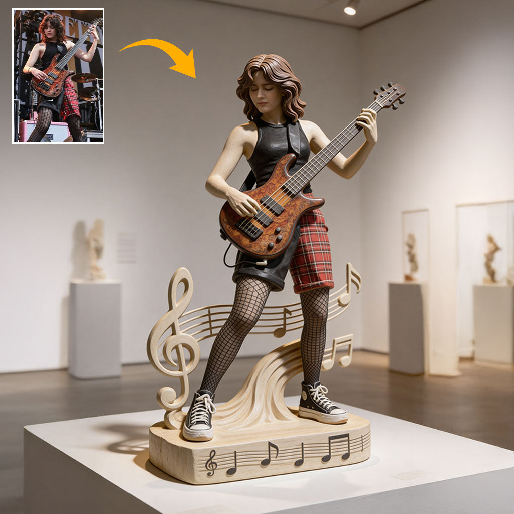 Guitarist Gift, Music Lover - Personalized Guitar Custom Shaped Acrylic Plaque